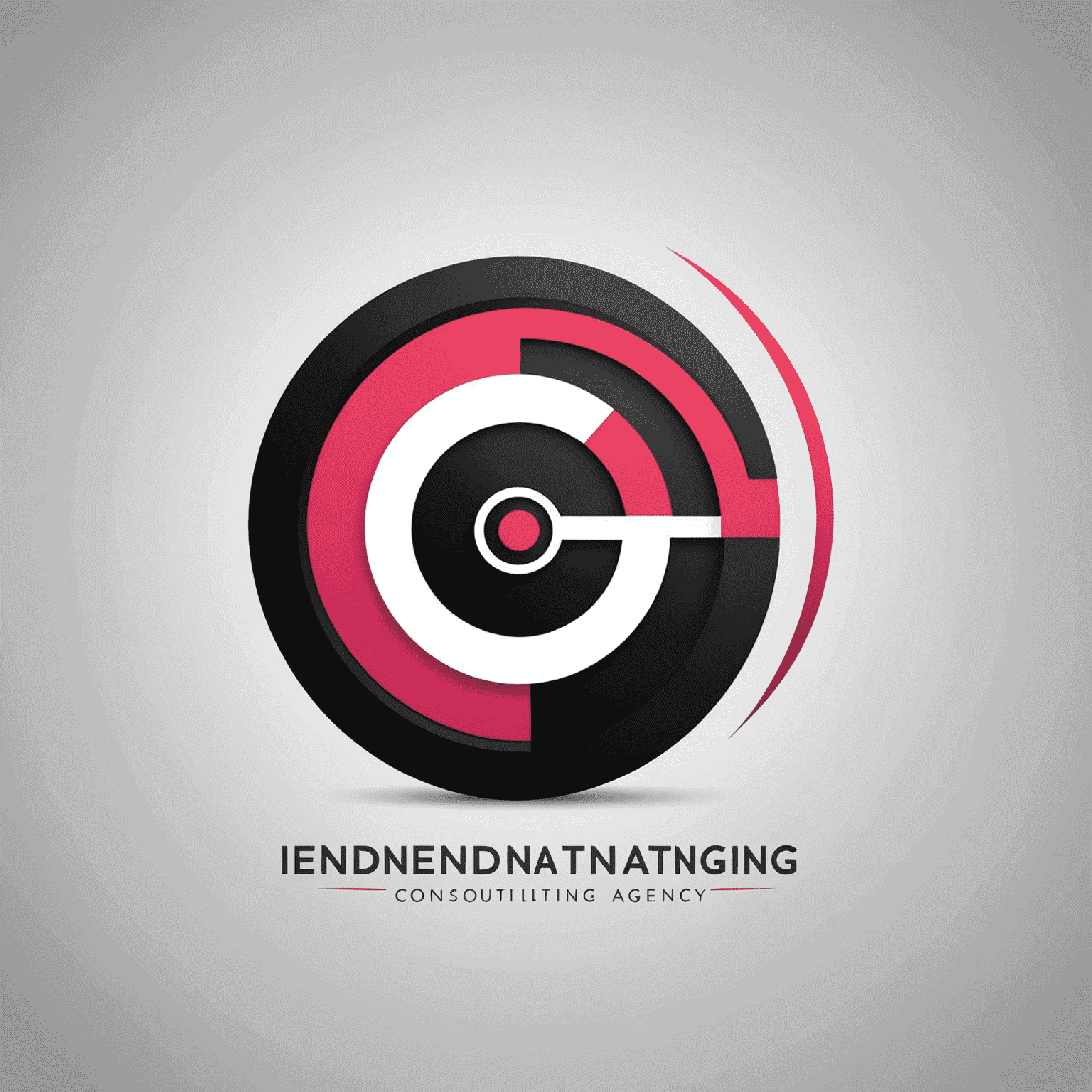 Immediate Consulting Agency Logo - A modern, sleek design incorporating red, pink, and black elements, symbolizing speed and efficiency