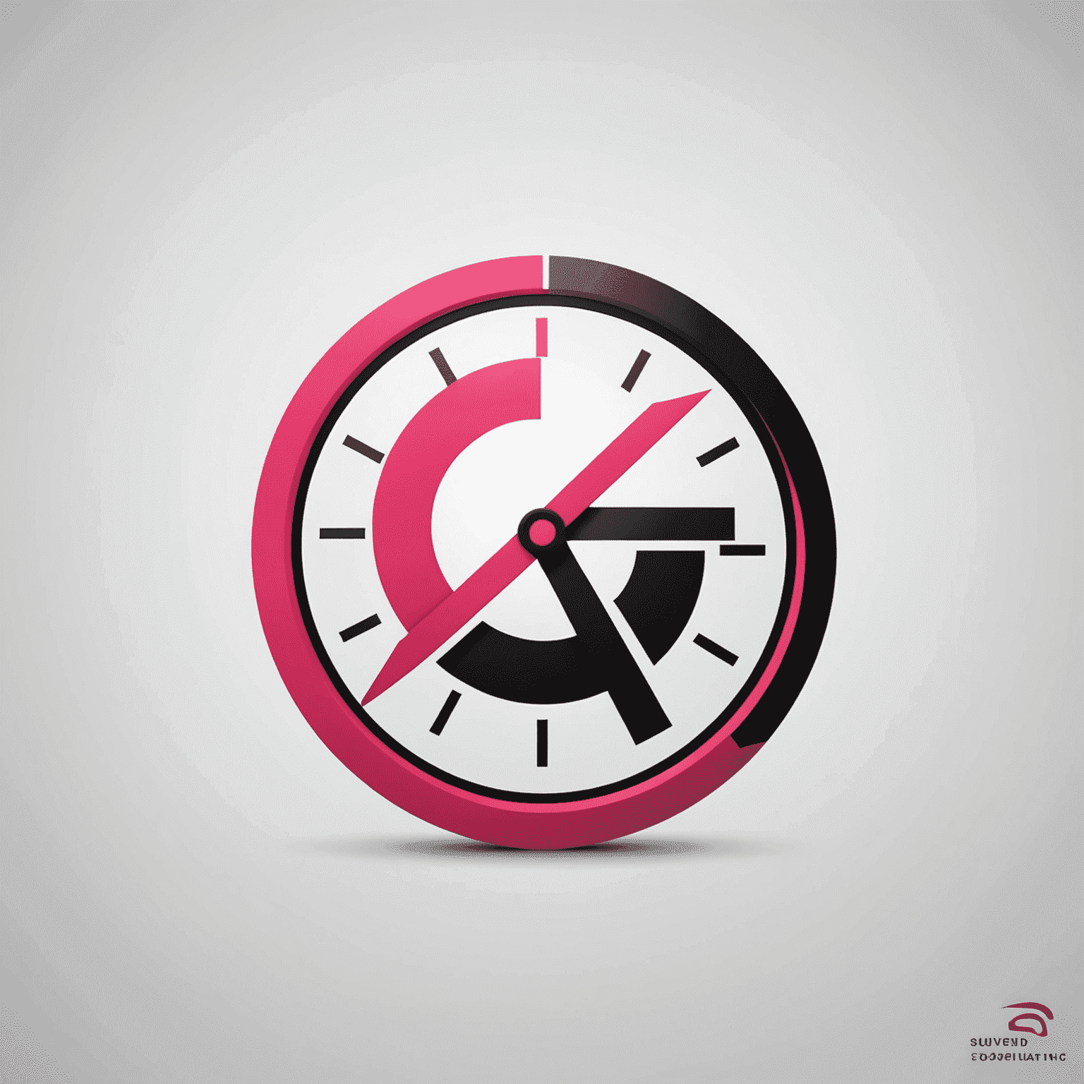 Immediate Consulting Agency Logo - A modern, sleek design incorporating red, pink, and black elements, symbolizing speed and efficiency