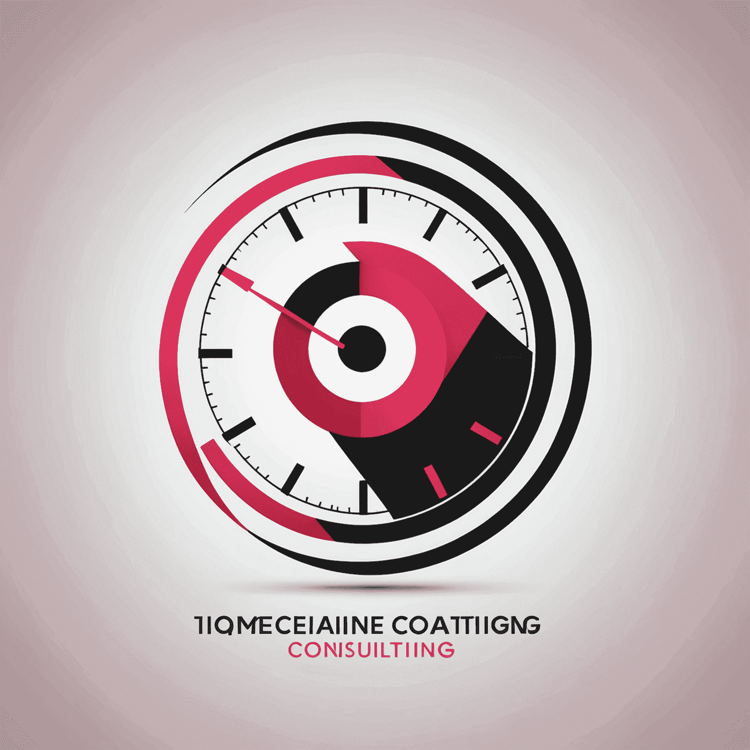 Immediate Consulting Agency Logo - A modern, sleek design incorporating red, pink, and black elements, symbolizing speed and efficiency