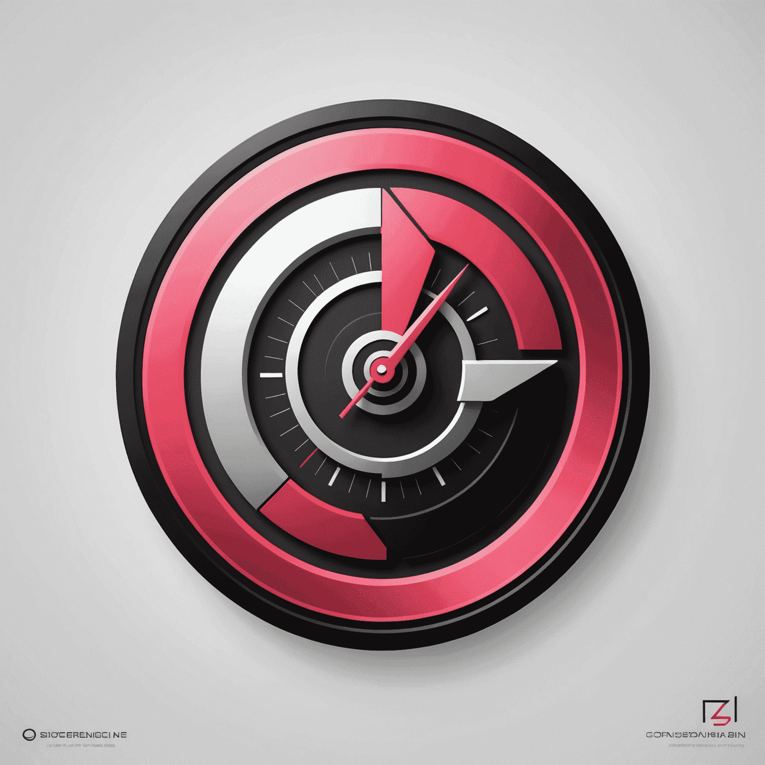 Immediate Consulting Agency Logo - A modern, sleek design incorporating red, pink, and black elements, symbolizing speed and efficiency