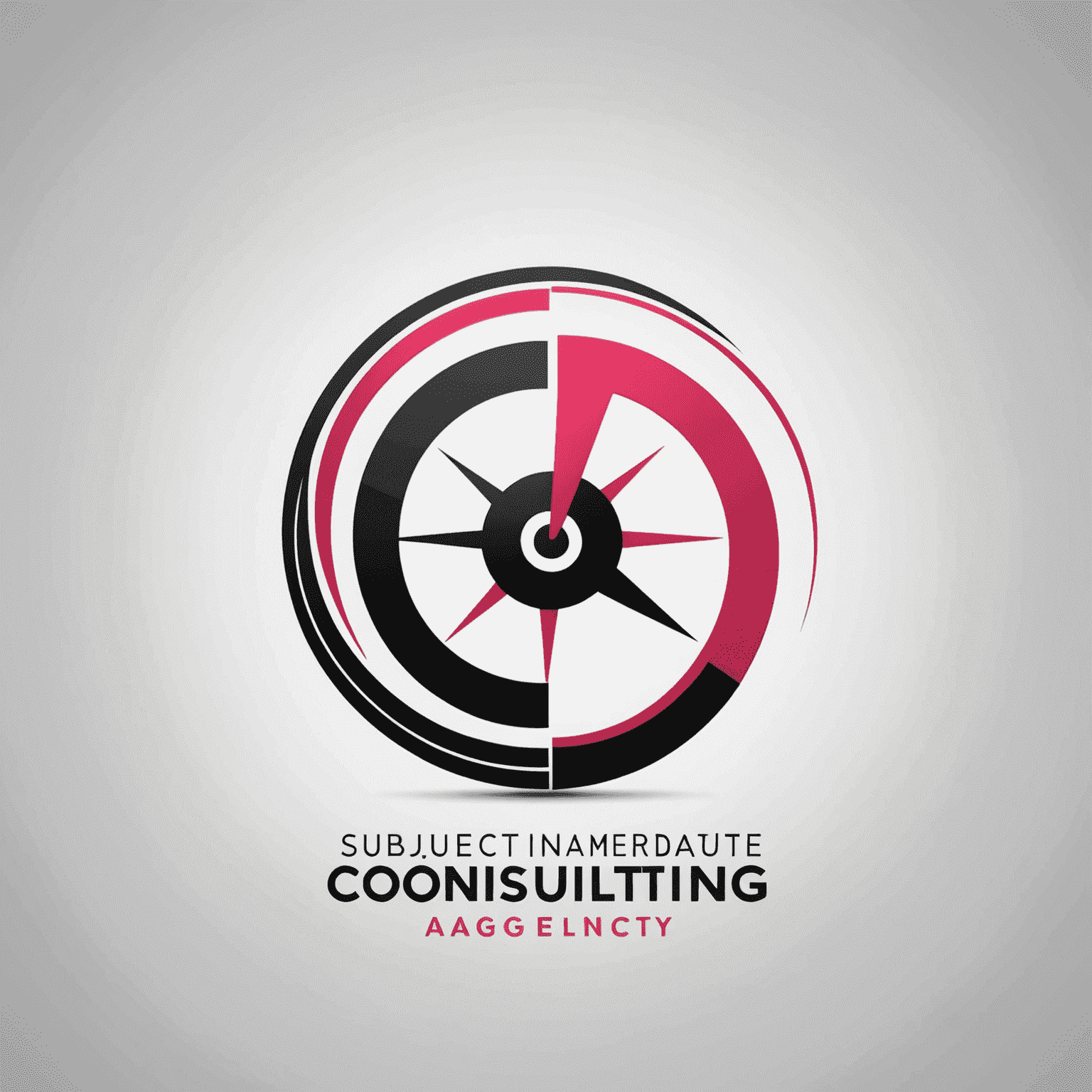 Immediate Consulting Agency Logo - A modern, sleek design incorporating red, pink, and black elements, symbolizing speed and efficiency