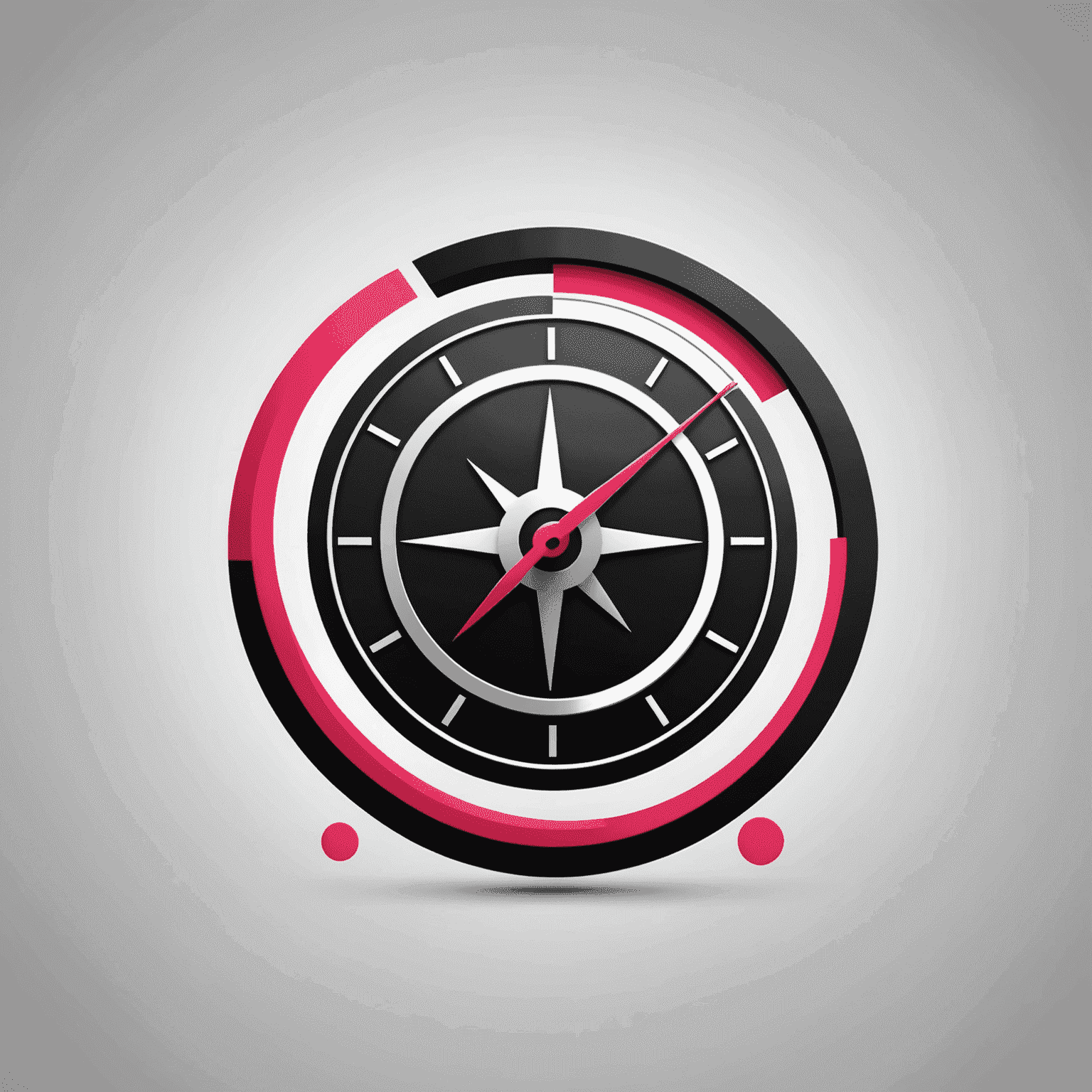 Immediate Consulting Agency Logo - A modern, sleek design incorporating red, pink, and black elements, symbolizing speed and efficiency