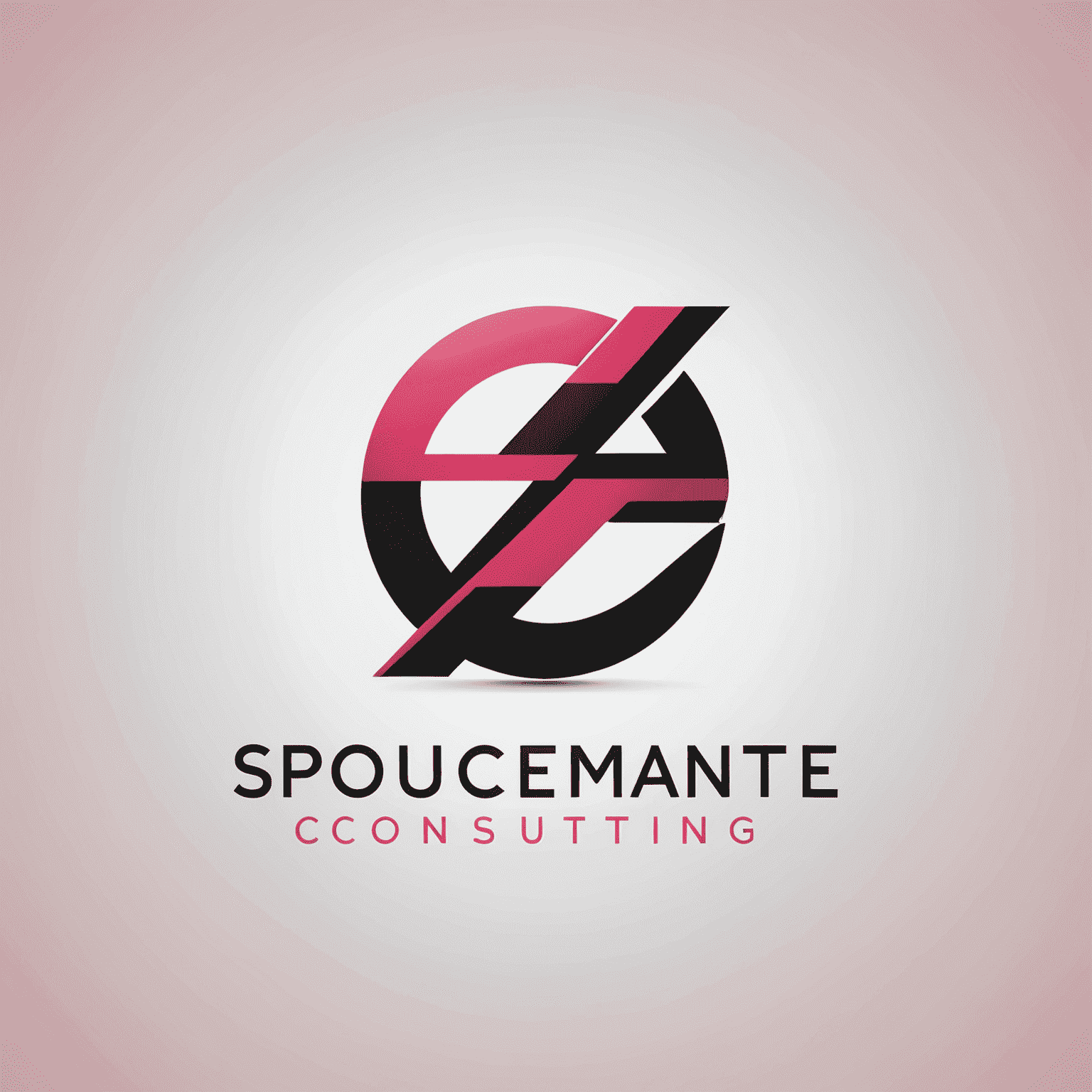 Immediate Consulting Agency Logo - A modern, sleek design incorporating red, pink, and black elements, symbolizing speed and efficiency