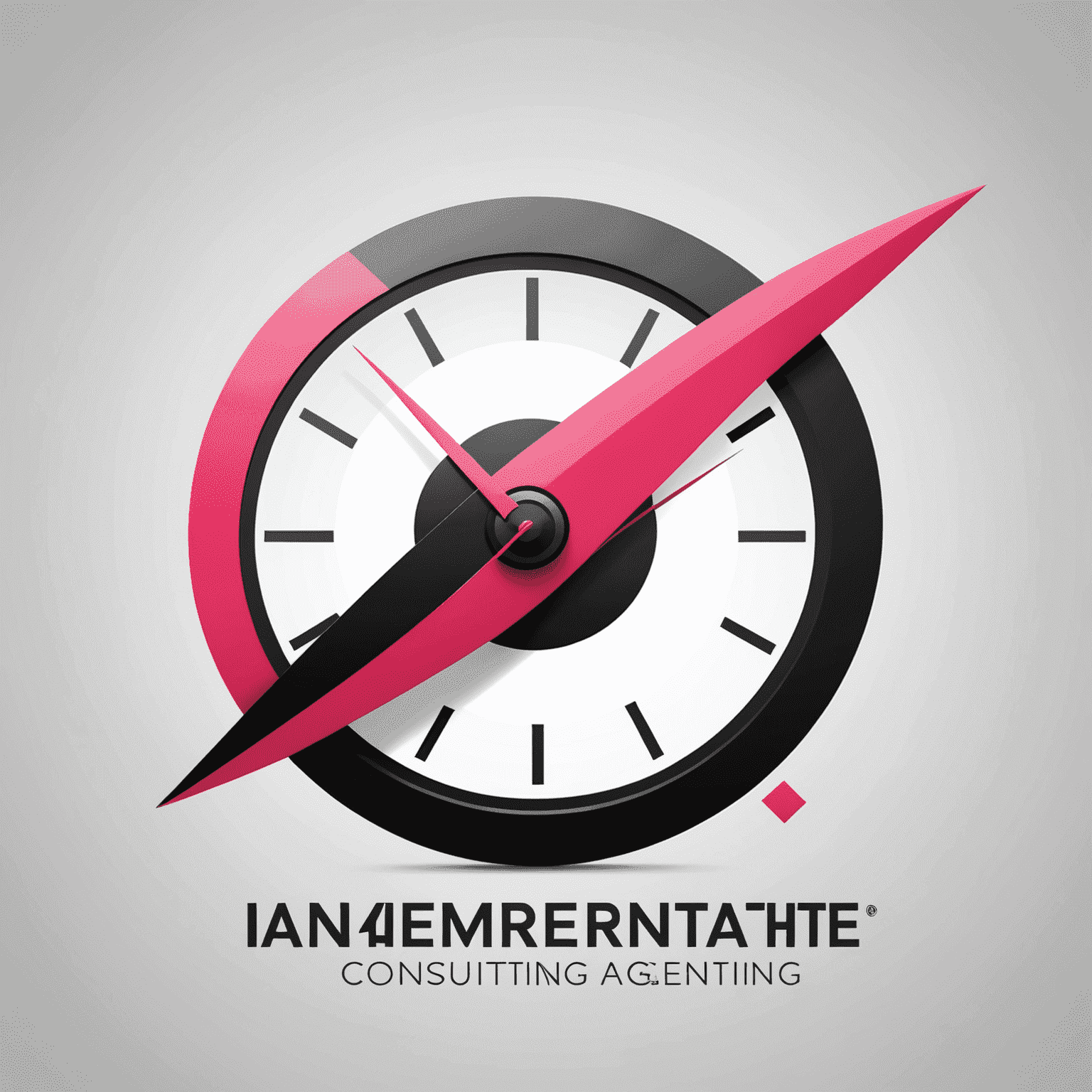 Immediate Consulting Agency Logo - A modern, sleek design incorporating red, pink, and black elements, symbolizing speed and efficiency